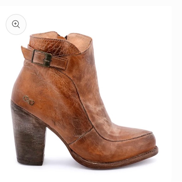 Bed Stu Cobbler Collection Isla Tan Rustic Leather Booties Size 8 - Picture 2 of 13